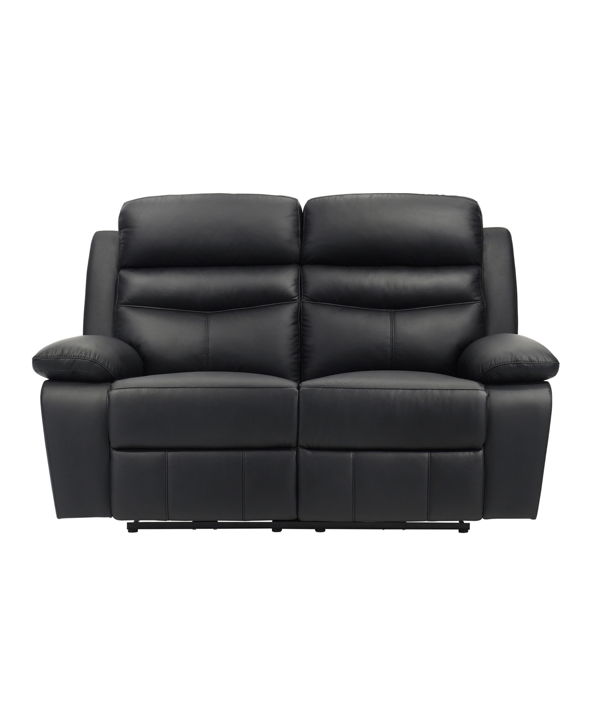 Homelegance White Label Rittman 64" Power Double Reclining Love Seat In Black