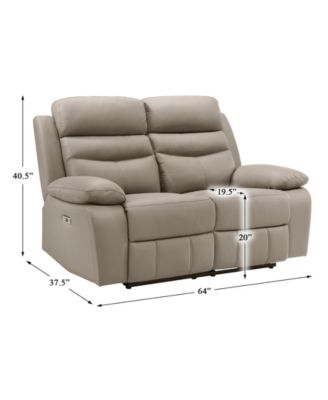 White Label Rittman 64" Power Double Reclining Love Seat