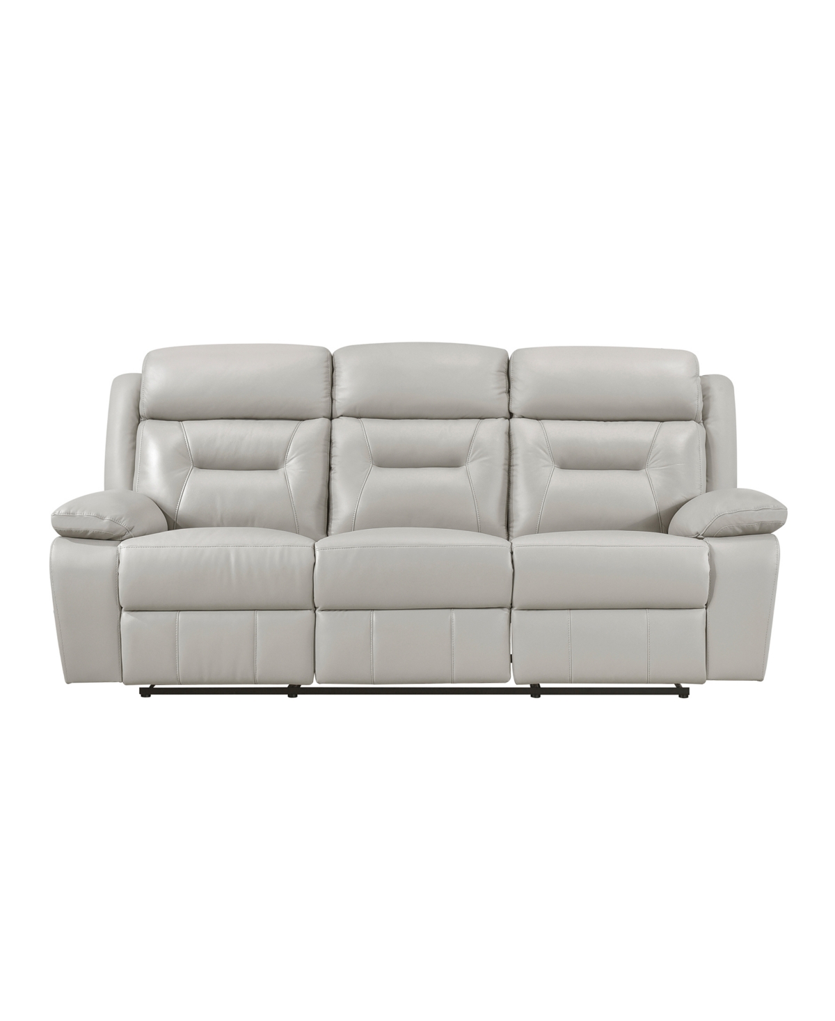 Homelegance White Label Corvallis 87" Double Reclining Sofa In Silver