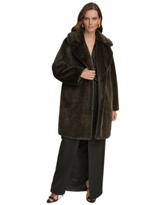 Macys dkny retailer faux fur coat