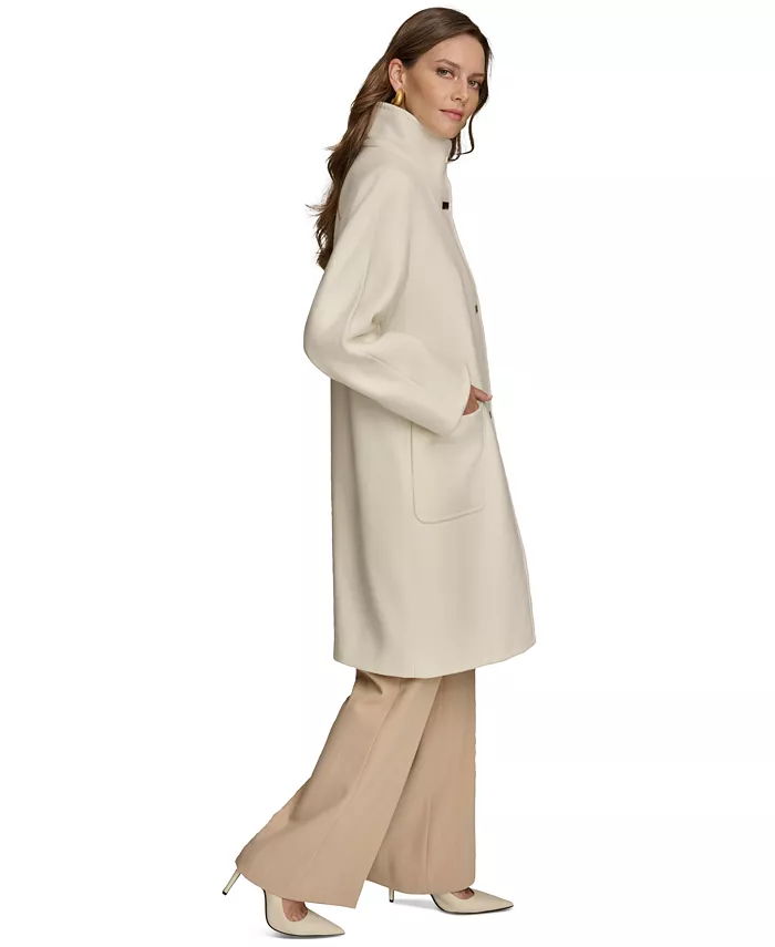 Women's Stand-Collar Single-Breasted Coat - thumbnail 3