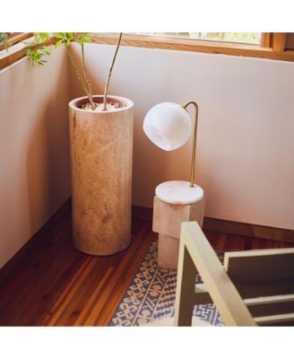 Krystal 14.5" LED Desk Lamp with Marble Base and Gold Accent