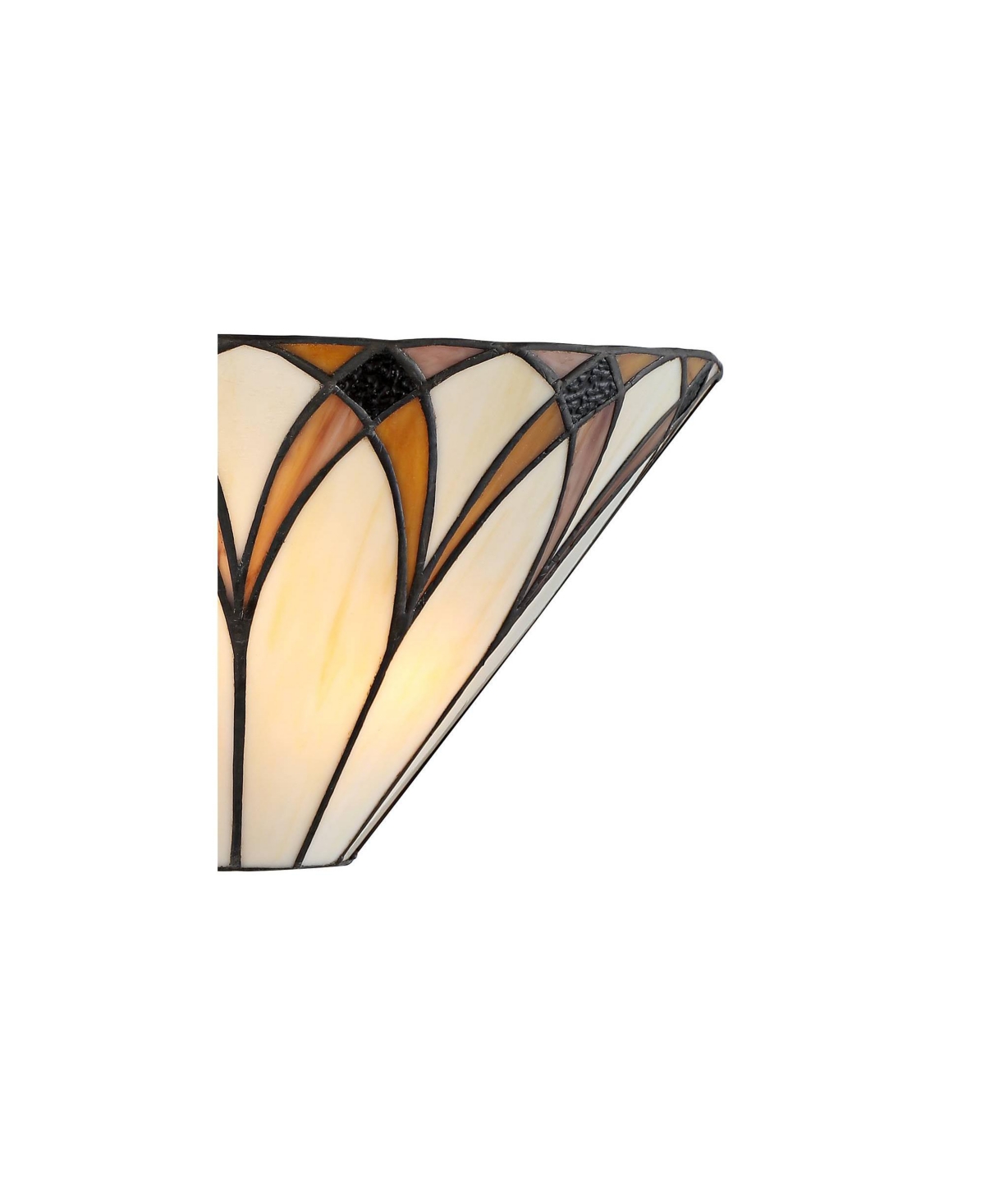 Filton Tiffany Style Wall Light Sconce Bronze Hardwired 12 1/4
