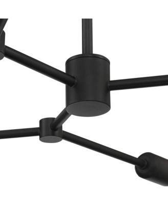 Marco Industrial Ceiling Light Semi Flush Mount Fixture 26" Wide Black 6-Light Branching for Bedroom Kitchen Living Room Hallway