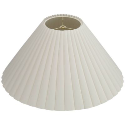 Collection 7" Top x 20 1/2" Bottom x 10 3/4" High x 12 1/2" Slant Lamp Shade Replacement Box Pleat Spider Harp Finial