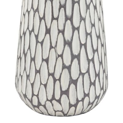 Carlton Modern Table Lamps 28 1/4" Tall Set of 2 Gray Wash Off White Fabric Drum Shade for Bedroom Living Room Bedside Nightstand Office
