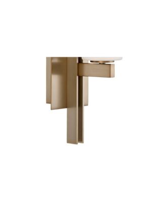 Ludlow Modern Wall Light Sconce Burnished Brass Hardwire 4 1/2" Fixture Frosted Glass for Bedroom Bathroom Vanity Reading Hallway
