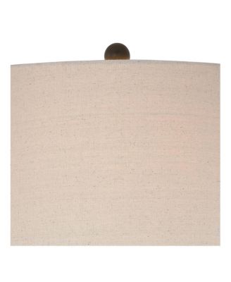 Annie Modern Industrial Table Lamps 28" Tall Set of 2 Bronze Iron Cream Tapered Drum Shade for Bedroom Living Room Nightstand