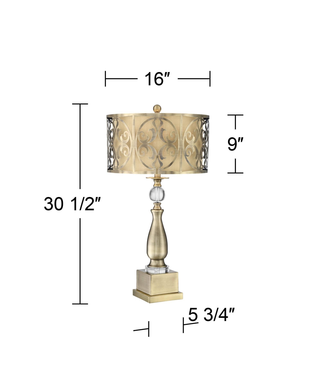 Doris Traditional Candlestick Table Lamp 30 1/2
