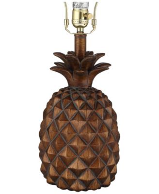Paget Tropical Accent Table Lamp 23 3/4" High Pineapple Brown Oatmeal Fabric Tapered Drum Shade for Bedroom Living Room Bedside Office