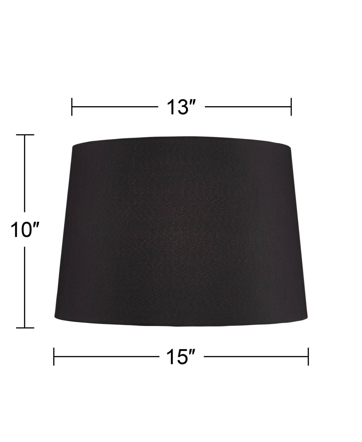 Faux Silk Medium Tapered Drum Lamp Shade Top x Bottom x Slant x High (Spider) Replacement with Harp and Finial - Spring crest