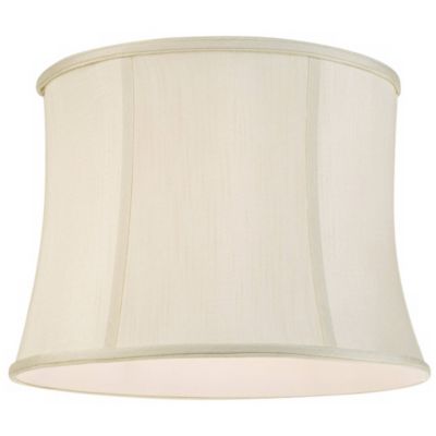 Imperial Shade Creme Classic Medium Drum Lamp Shade 14" Top x 16" Bottom x 12" High (Spider) Replacement with Harp and Finial