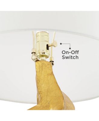 Hera Modern Vintage Glam Table Lamp 31" Tall Sculptural Rose Gold White Shade Bedroom Living Room Bedside Nightstand Office Kids