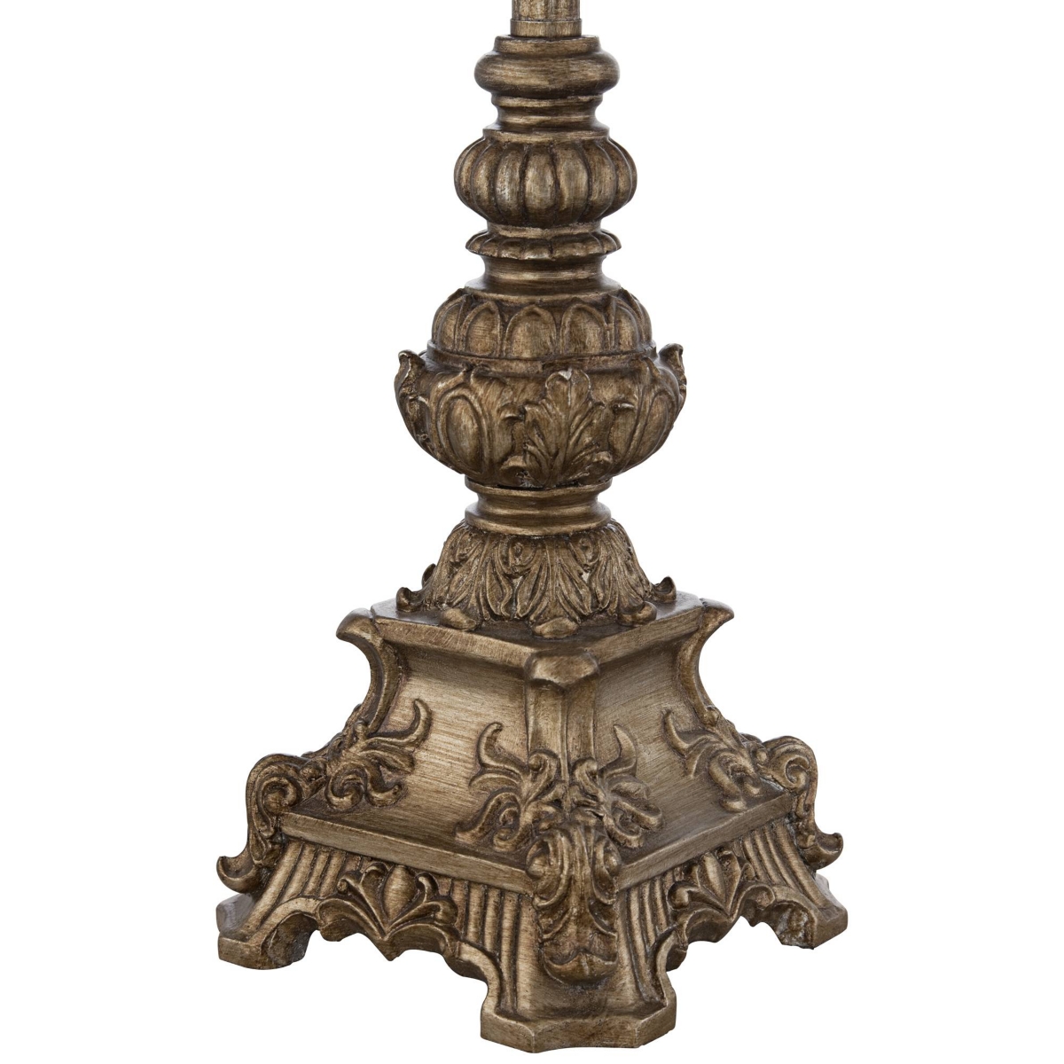 Juliette Traditional French Country Style Buffet Table Lamps Tall Skinny Set of 2 AntiqueOrnate Base White Fabric Bell Shade Decor for Liv