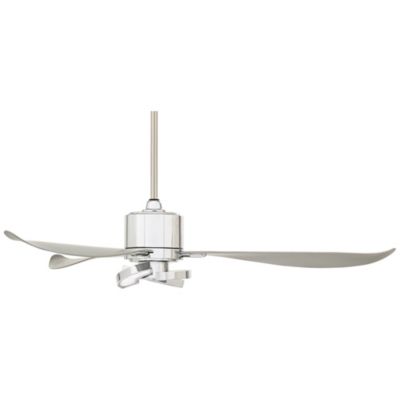 56" Vengeance Modern Indoor Ceiling Fan 3 Blade LED Light Remote Control Chrome Finish Bedroom Living Room
