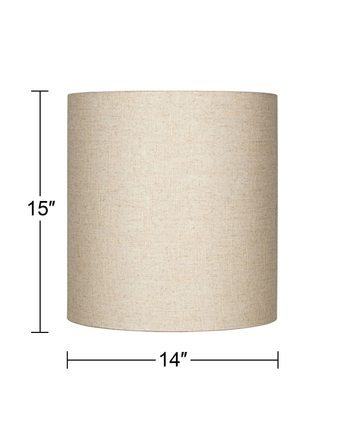 Springcrest Top x Bottom x High x Lamp Shade Replacement Medium Tall Oatmeal Beige Drum Round Rustic Farmhouse Western Linen Fabric Spider