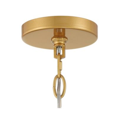 Light Brass Gold Pendant Chandelier 15 1/4" Wide Modern Clear Crystal 4-Light Fixture for Dining Room House