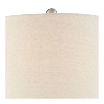 Albert Modern Table Lamp 24 3/4" High Mercury Glass Gourd Oatmeal Drum Shade for Bedroom Living Room Bedside Nightstand Office Kids House