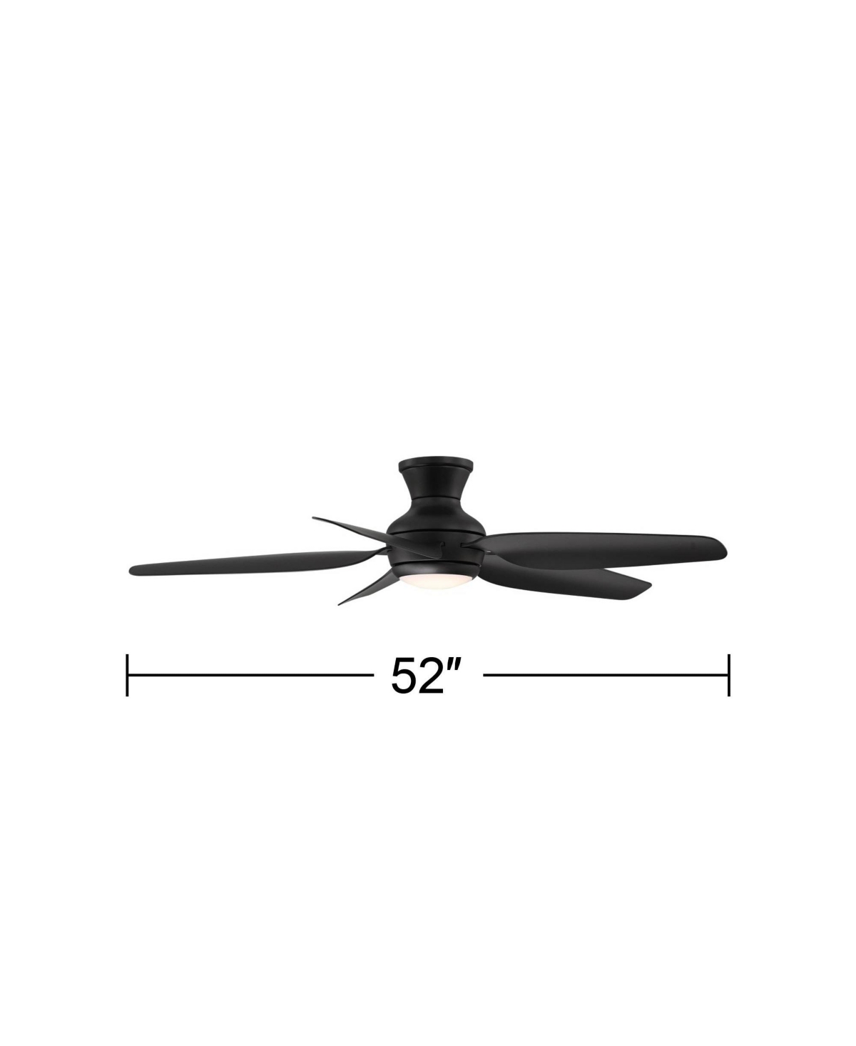 Del Diego Modern Industrial Hugger Indoor Outdoor Ceiling Fan with Led Light Remote Control MatteDamp Rated for Patio Exterior House Home P