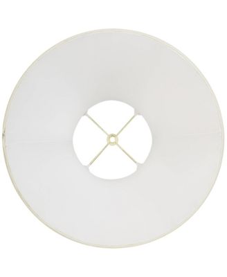 Creme Medium Bell Lamp Shade 7" Top x 16" Bottom x 12" Slant x 11.25" High (Spider) Replacement with Harp and Finial - Imperial Shade