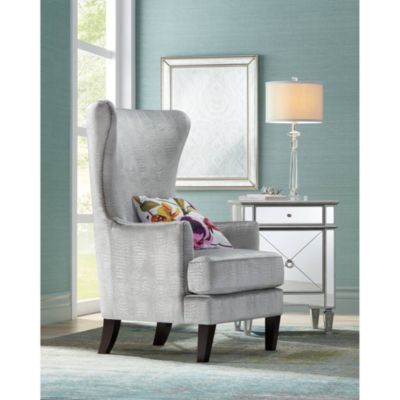 Aline 26 1/2" Tall Traditional Table Lamp Clear Crystal Single Gray Shade Living Room Bedroom Bedside