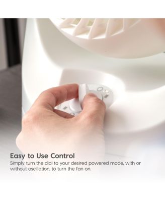 USA WOOZOO Fan, Small Oscillating Desk Fan, Table Air Circulator, 3 Speeds, 52ft Max Air Distance, 12 Inches, 112° Adjustable Tilt