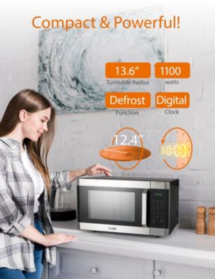 Stainless Steel 1.6 cu.ft. Touch Control Digital Display Microwave