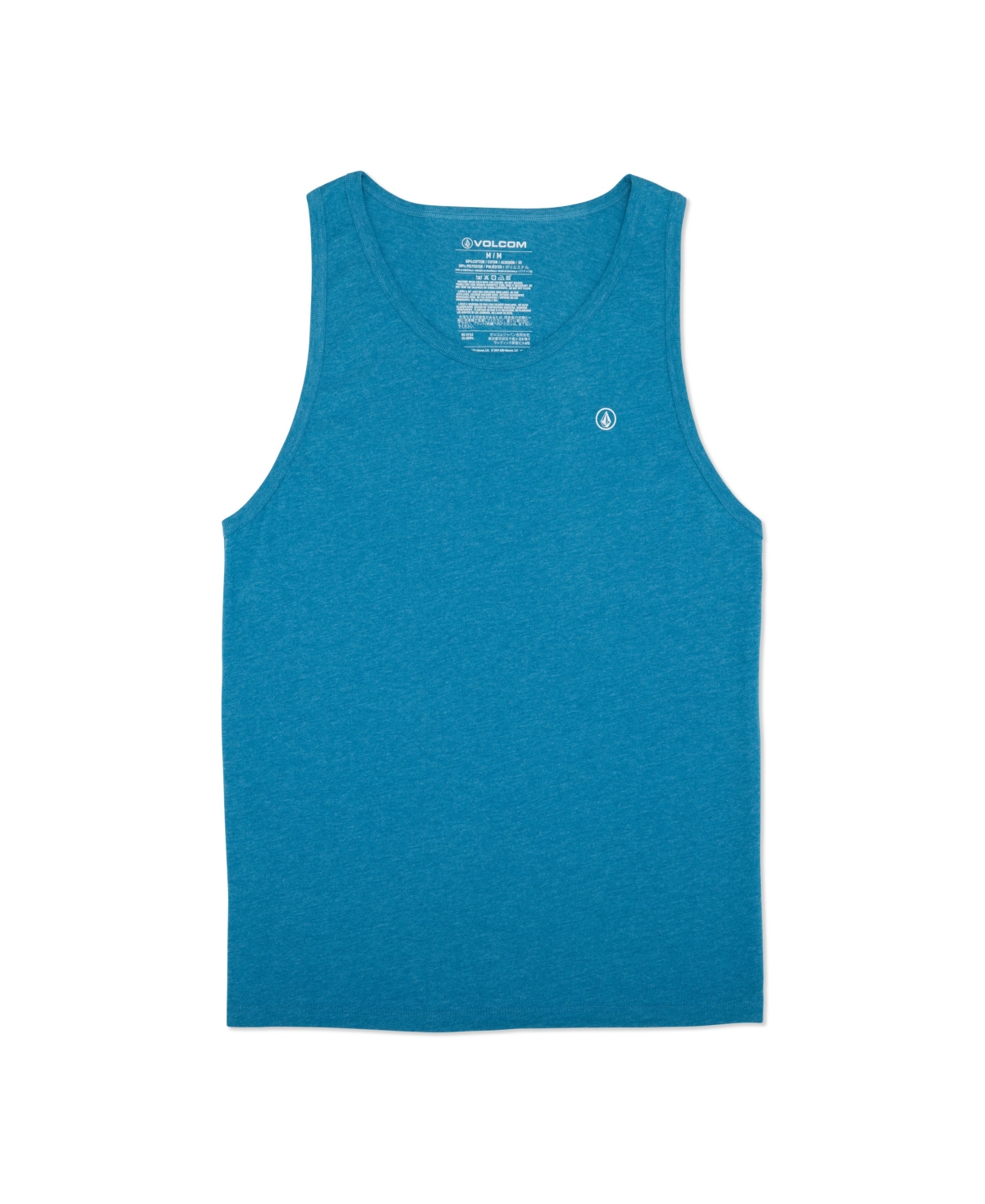 Men's Solid Heather Tank Top - Stormy Blue