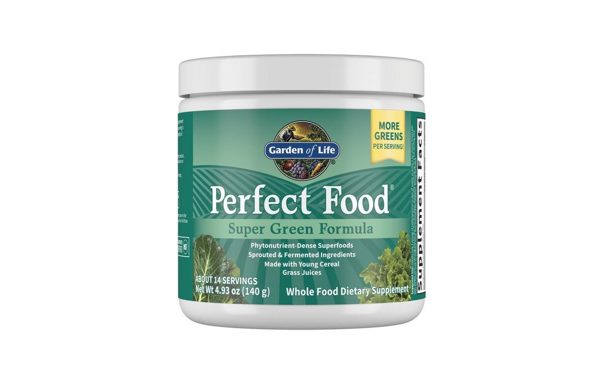 Garden of Life Perfect Food Super Green Formula Powder, 140 grams