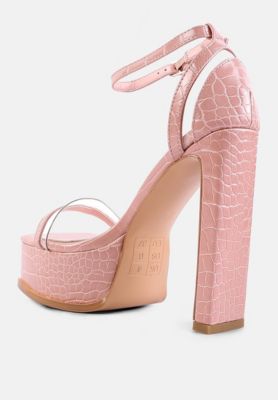 Womens Cutlass High Heeled Chunky Sandals
