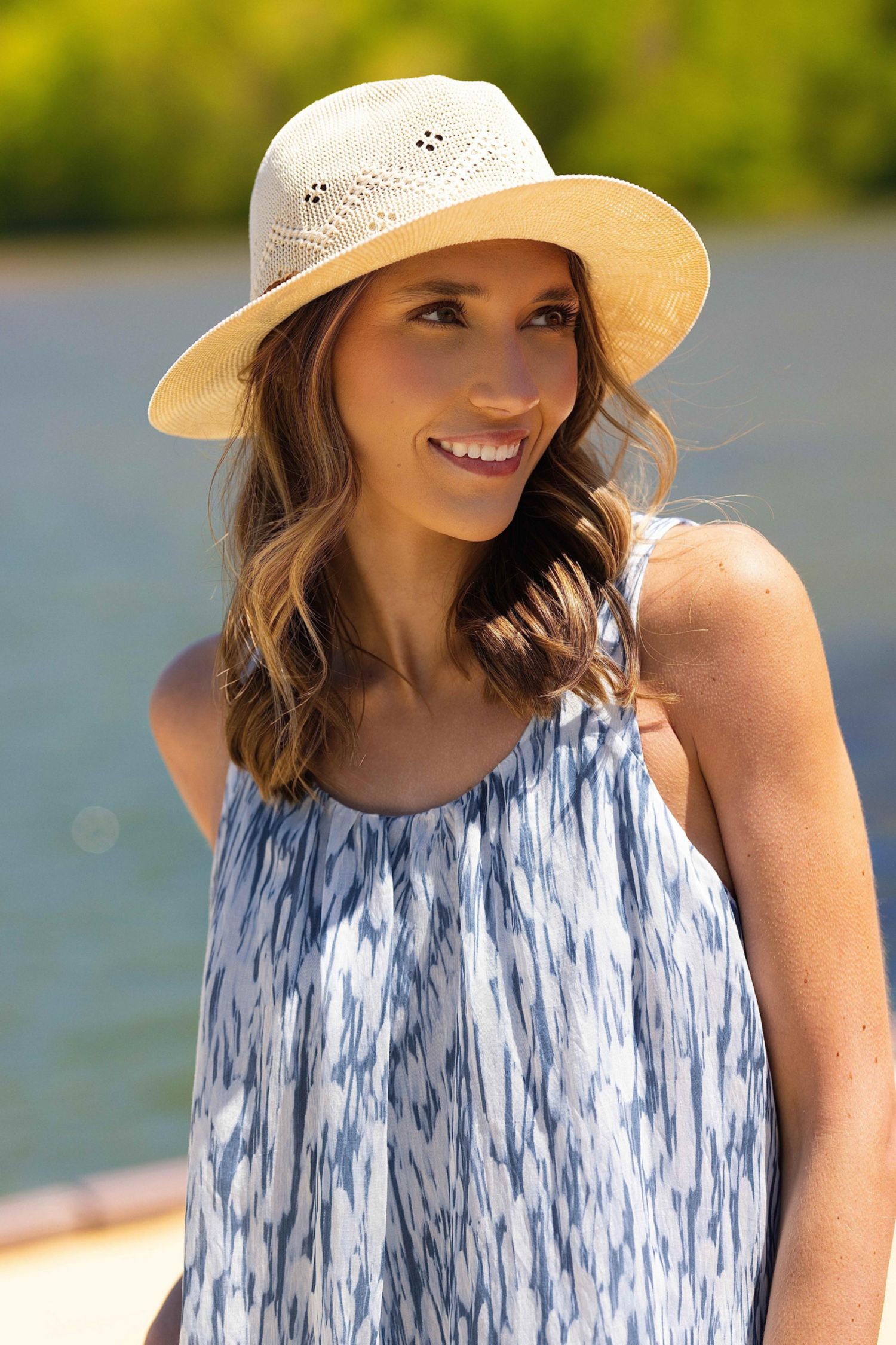 Women's Leather Cord Whetstone Sun Hat
