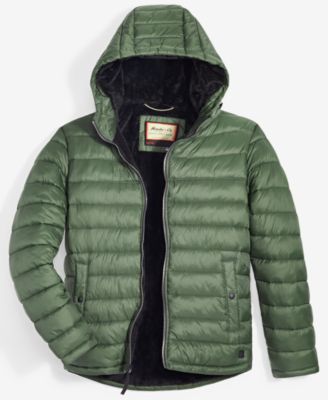 Men's Sherpa Lined Hooded Puffer Jacket