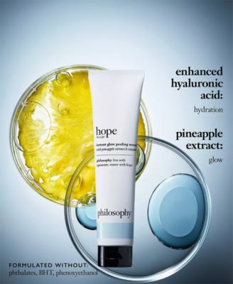 hope in a jar instant glow peeling mousse with pineapple extract & vitamin b5, 2.5-oz.