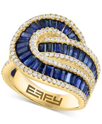 EFFY Collection - Ruby (3-1/4 ct. t.w.) & Diamond (5/8 ct. t.w.) Swirl Statement Ring in 14k Rose Gold