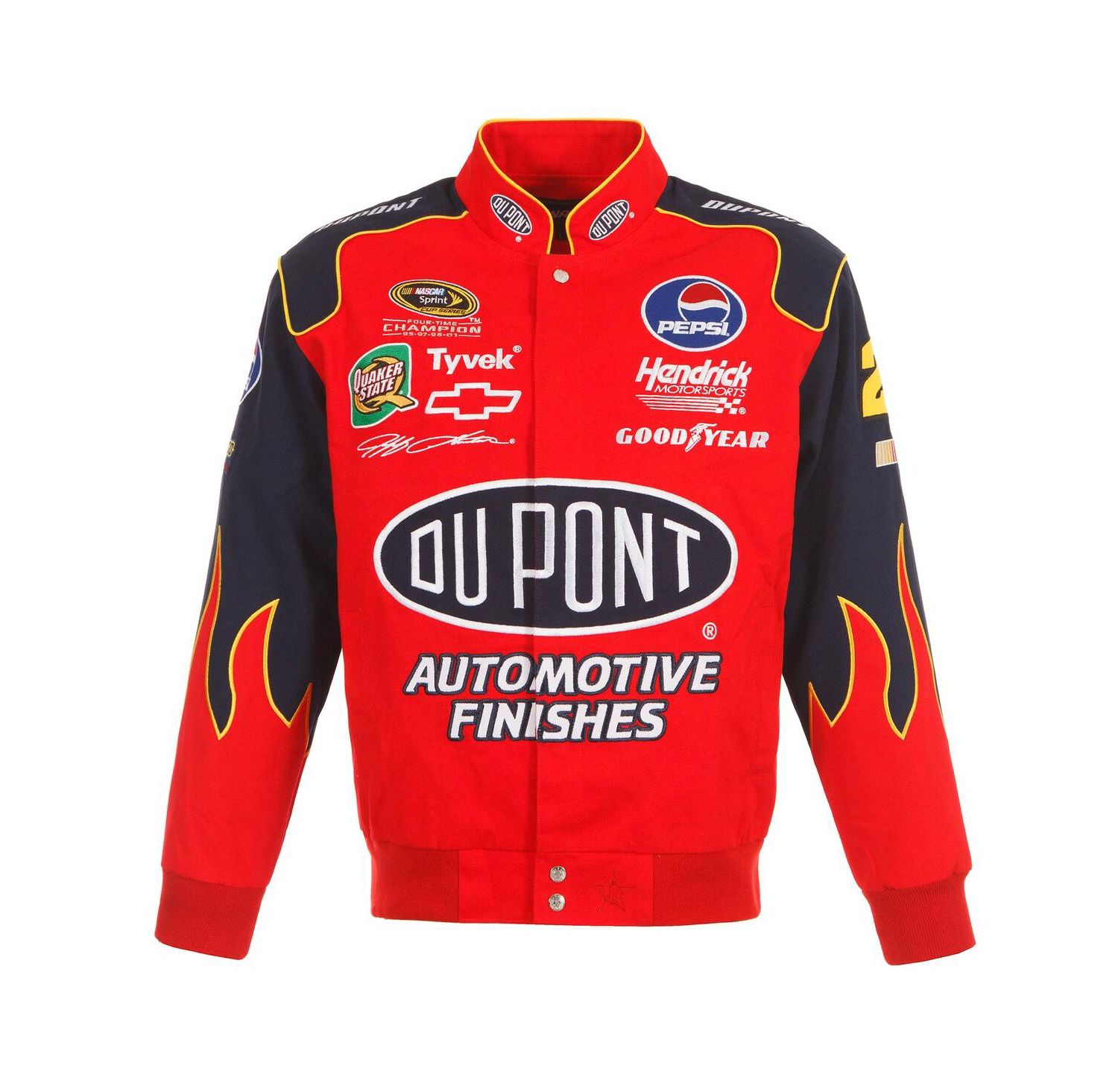 Men's Red Jeff Gordon DuPont Twill Driver Uniform Full-Snap Jacket