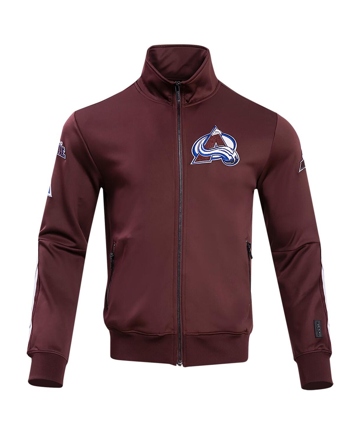 Pro Standard Men's Burgundy Colorado Avalanche Classic Chenille Full-zip Track Jacket In Burgundy