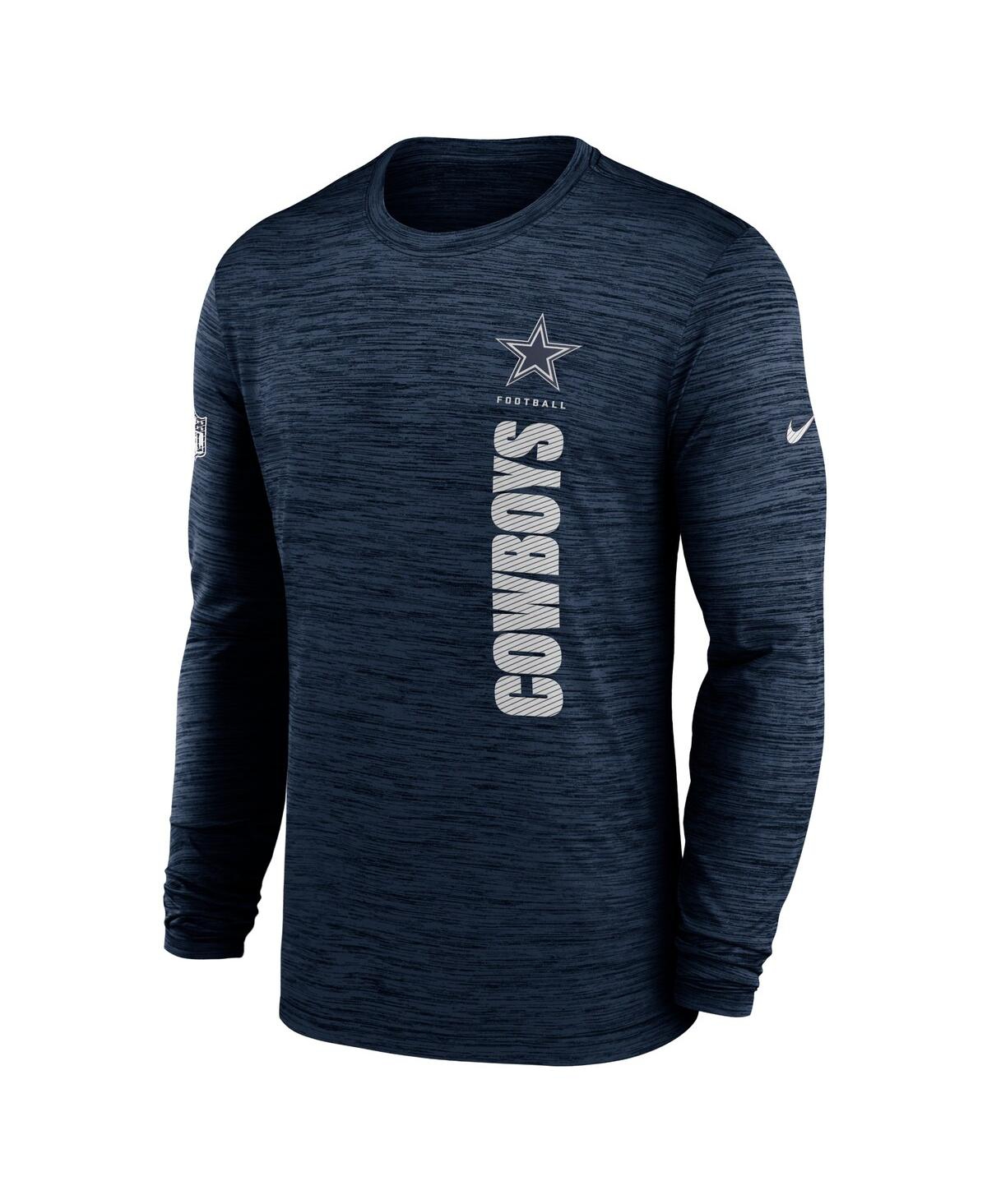 Nike Men'sDallas Cowboys 2024 Sideline Velocity Performance Long Sleeve T-Shirt - Navy
