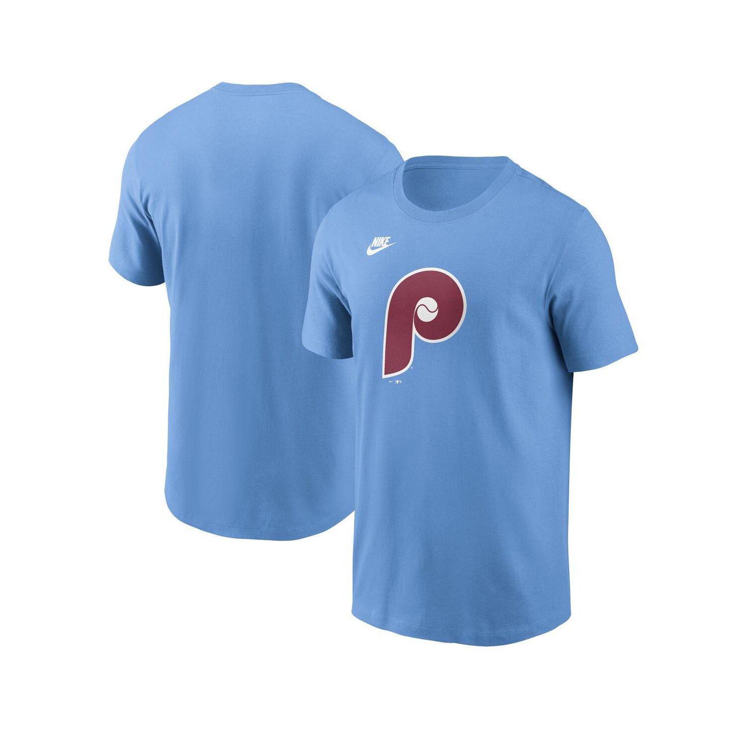 Men's Light Blue Philadelphia Phillies Cooperstown Collection Team Logo T-Shirt