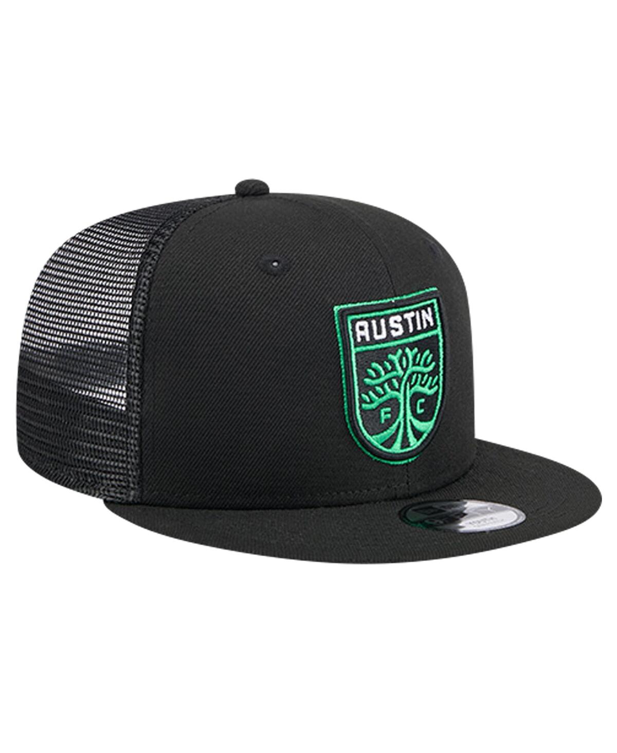 Shop New Era Big Boys And Girls Black Austin Fc Evergreen Trucker 9fifty Snapback Hat