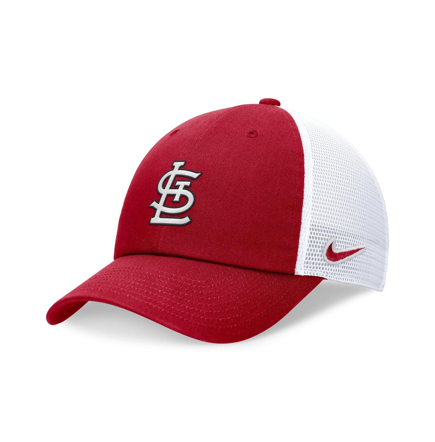Мужская кепка Nike Red St. Louis Cardinals Club Trucker Adjustable Hat — фото 1