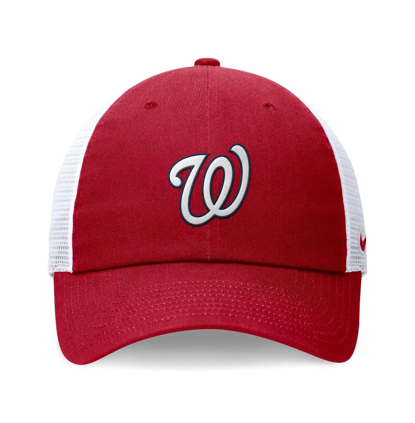 Мужская кепка Nike Red Washington Nationals Club Trucker Adjustable Hat — фото 4