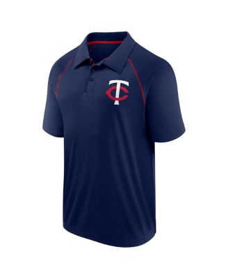 Men's Navy Minnesota Twins Strong Alone Raglan Polo