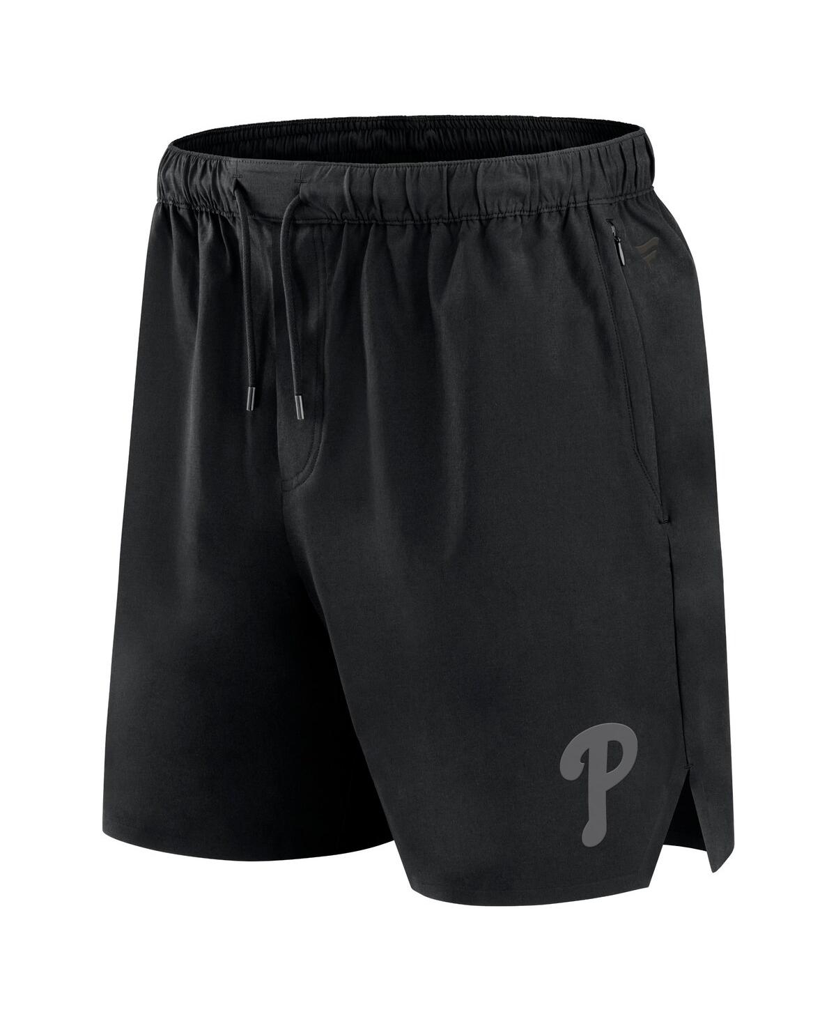 Fanatics Signature Men's Black Philadelphia Phillies Front Office Woven Shorts In Black
