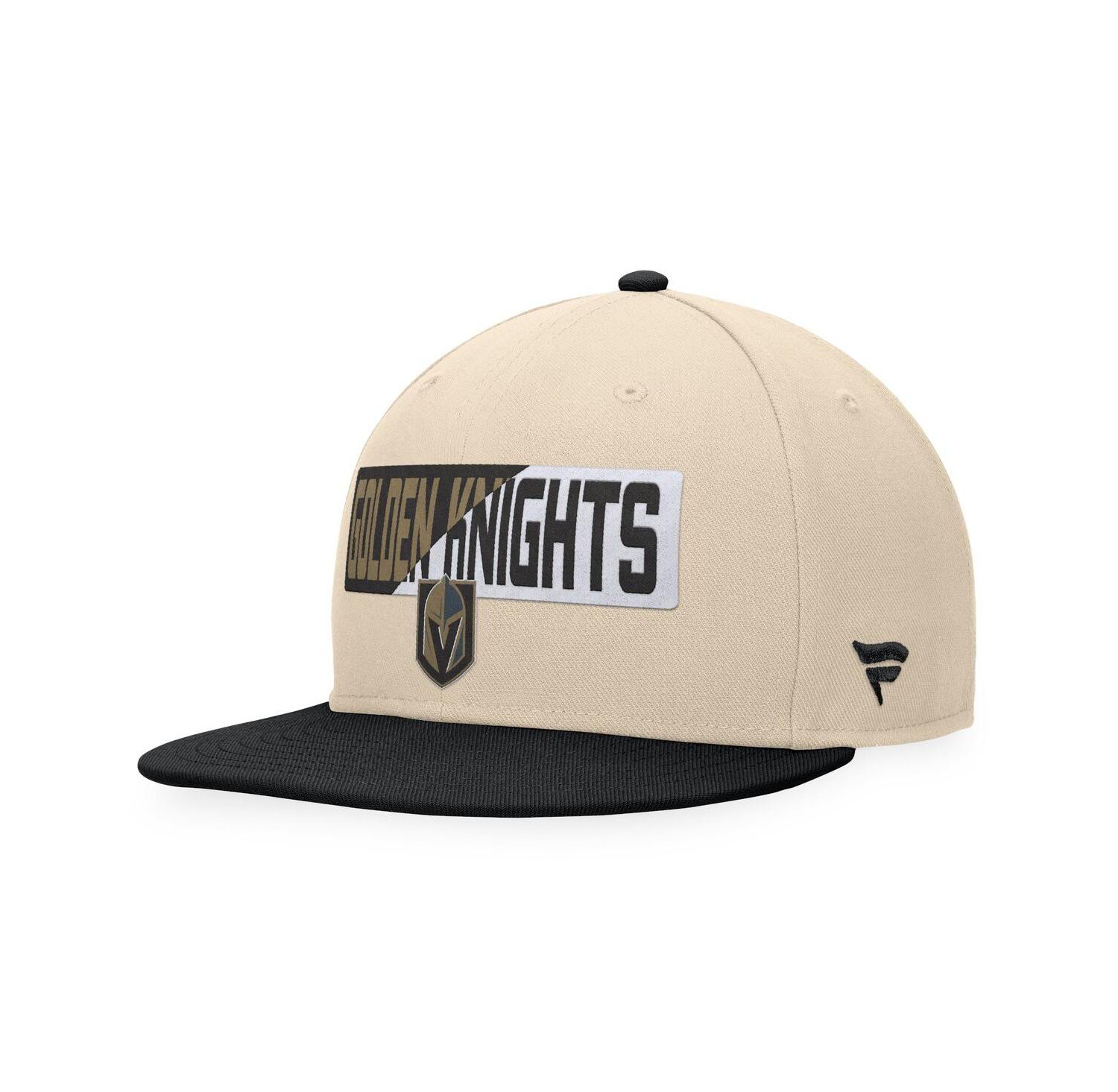 Men's Cream/Black Vegas Golden Knights Goalaso Snapback Hat