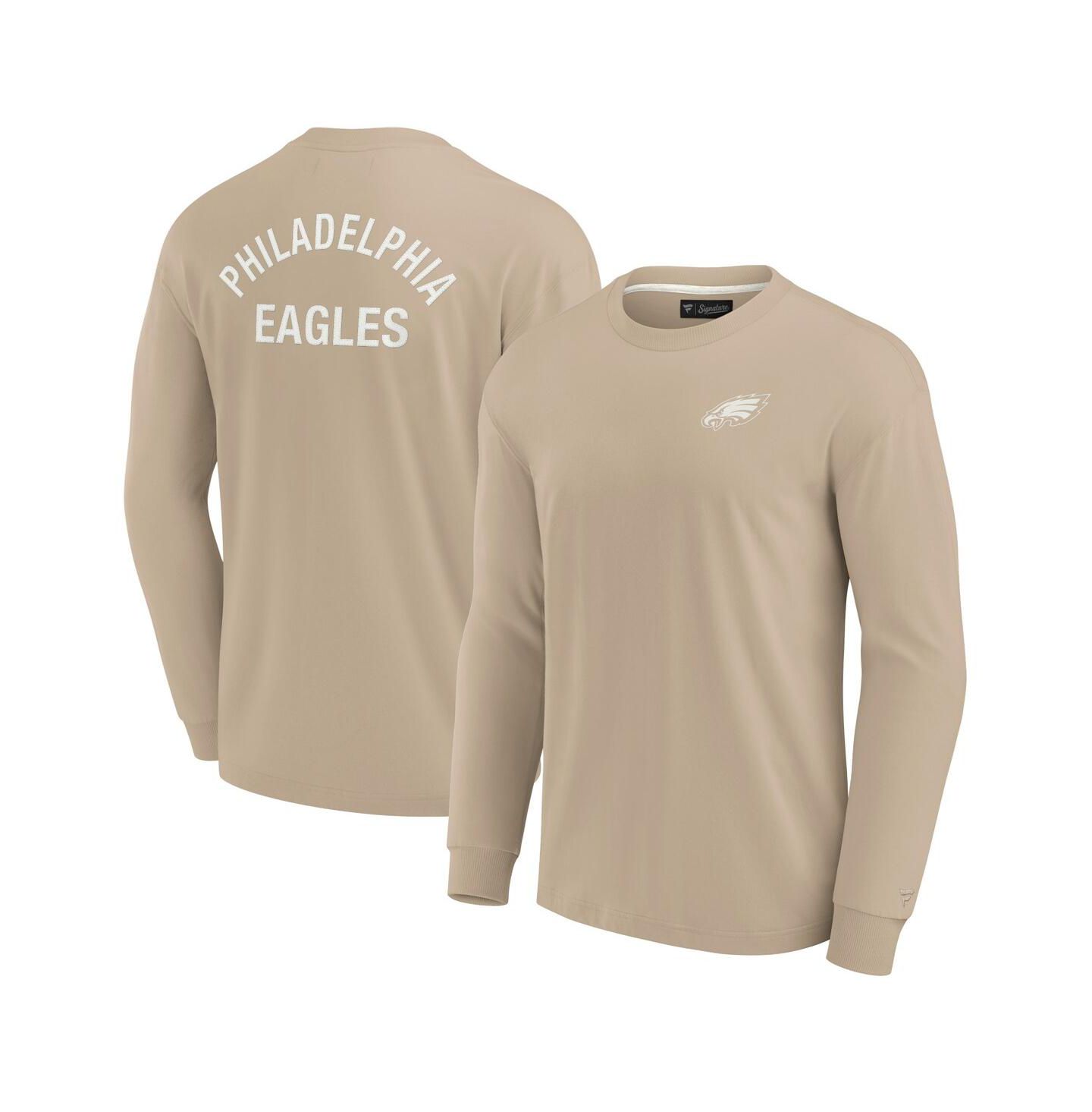 Футболка Fanatics Signature Khaki Philadelphia Eagles Elements Super Soft Long Sleeve — фото 1