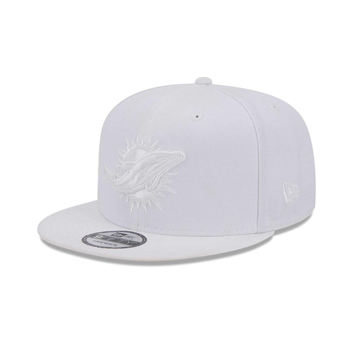 Men's Miami Dolphins Main White on White 9FIFTY Snapback Hat