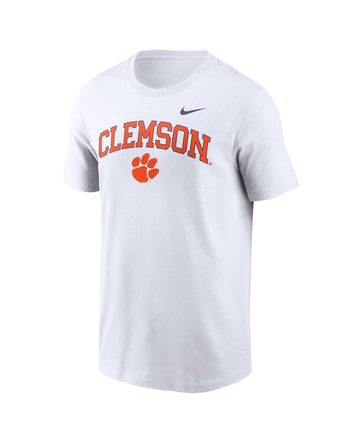 Nike Men's White Clemson Tigers Blitz 2-hit T-shirt In White