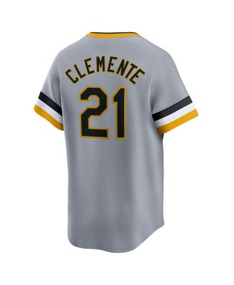 Men's Roberto Clemente Gray Pittsburgh Pirates Throwback Cooperstown Collection Limited Jersey