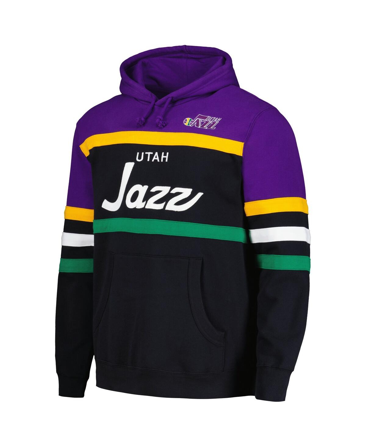 Mitchell & Ness Men's Hoodie Nba Head Coach Hoodie Utajaz Original Team Colors In Black Purple