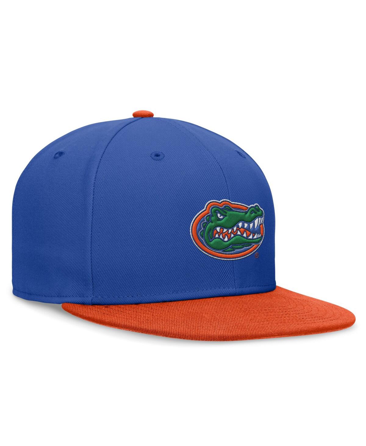Jordan Men's Royal/orange Florida Gators Team Logo Performance Fitted Hat In Royal,orange